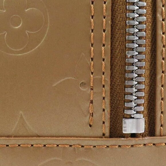 LOUIS VUITTON Monogram Matt Shelton Handbag Gold Brown - Picture 7 of 14